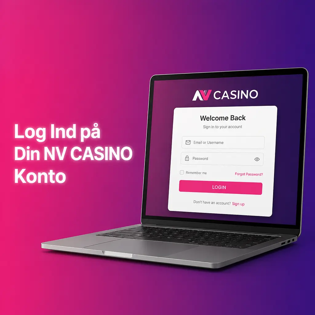 Log ind side for NV Casino konto